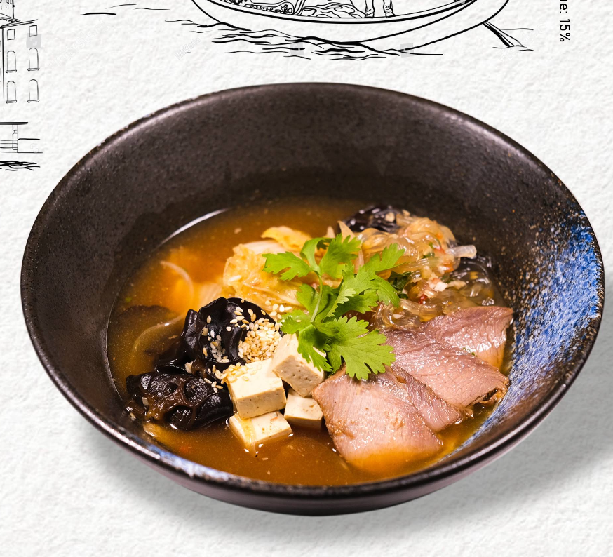 Кимчи тиге острый суп с говядиной