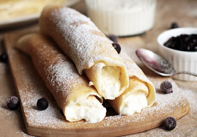 Блины с творогом