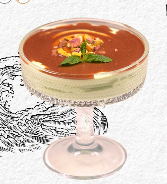 Пудинг фисташка шоколад